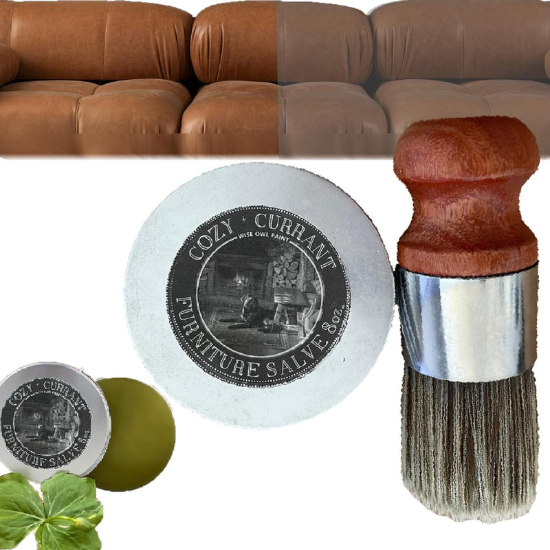Leather Furniture Salve & Brush Set