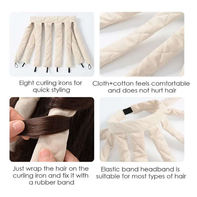 Sleeping Headband Heatless Curling Iron