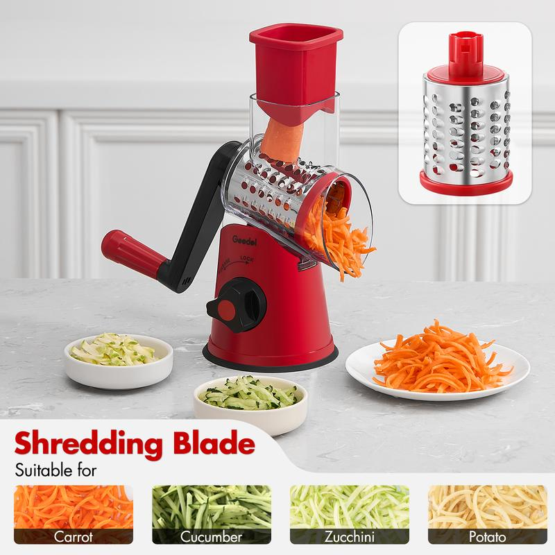 3 in 1 Rotary Cheese Grater Vegetable Slicer