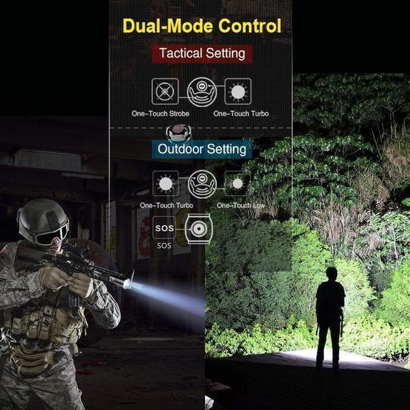 30000-5000 Lumen High Power LED Waterproof Flash Light