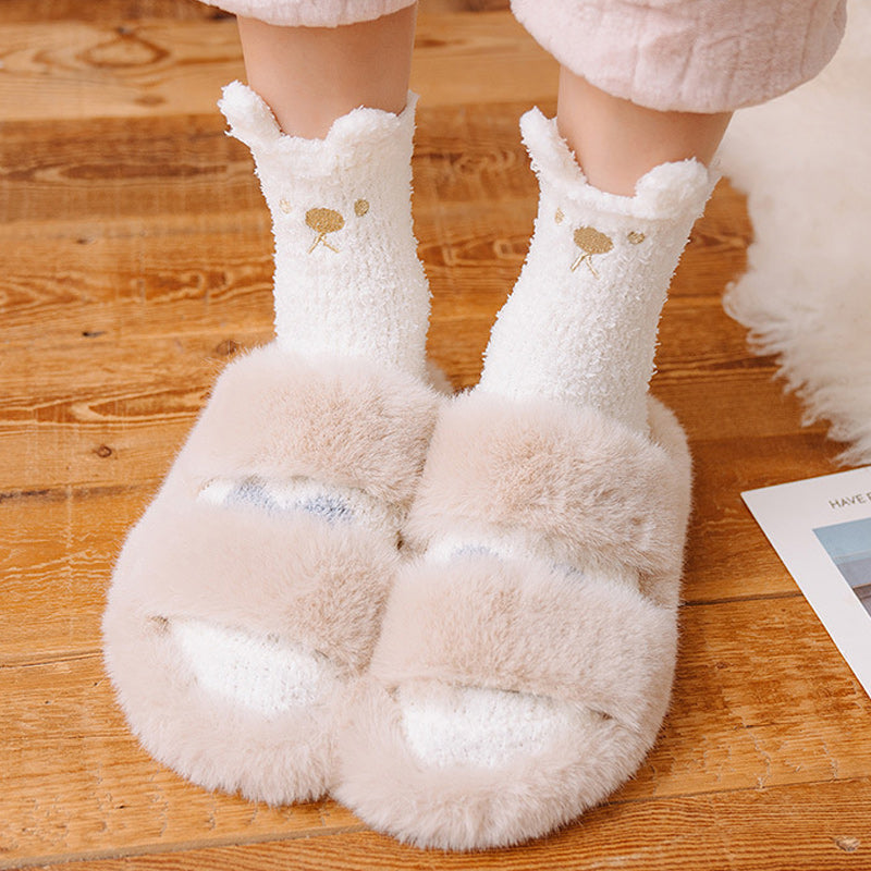Lovely Plush Sock Thickening Floor Socks