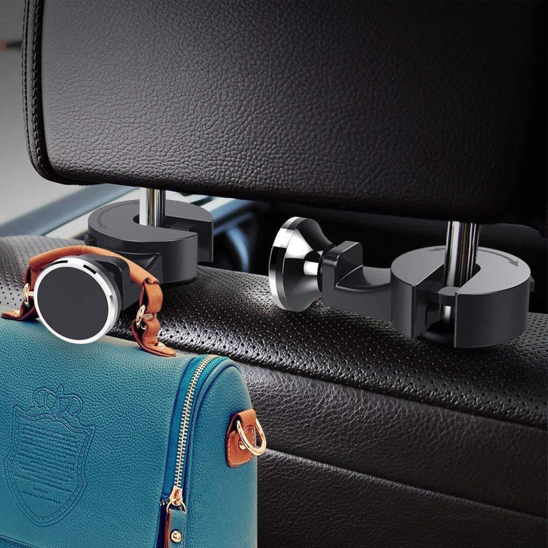 2-in-1 Car Back Seat Headrest Magnetic Mount Holder