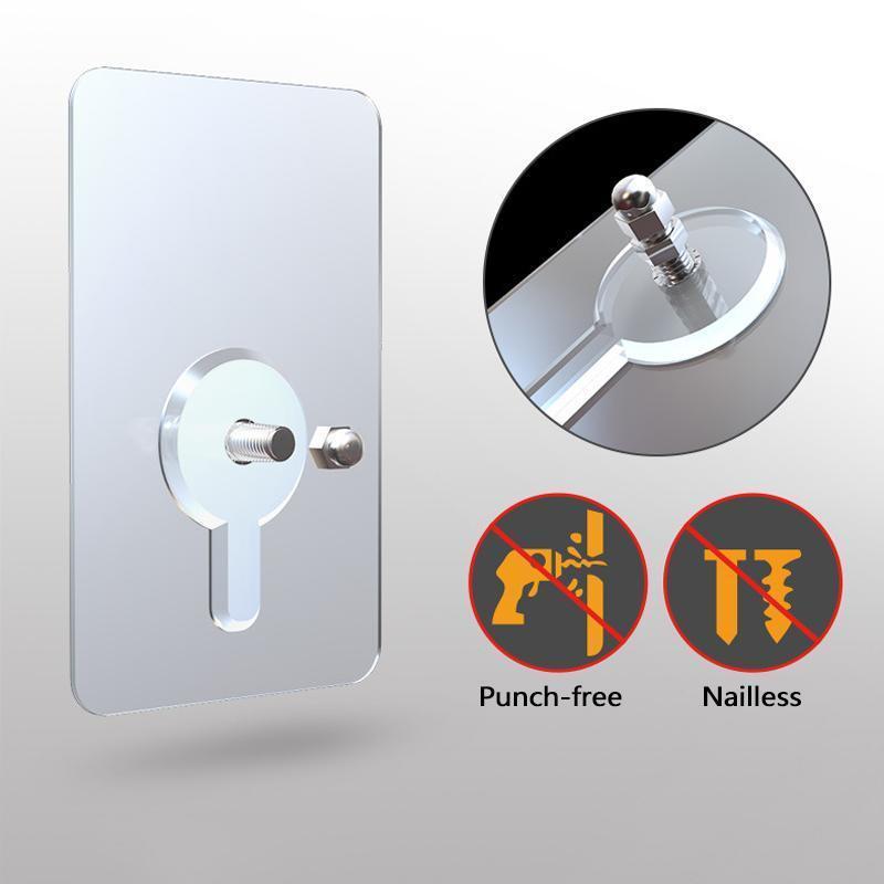Self Adhesive Nails Wall Mount Non-Trace Screw Hook Stickers (10pcs)
