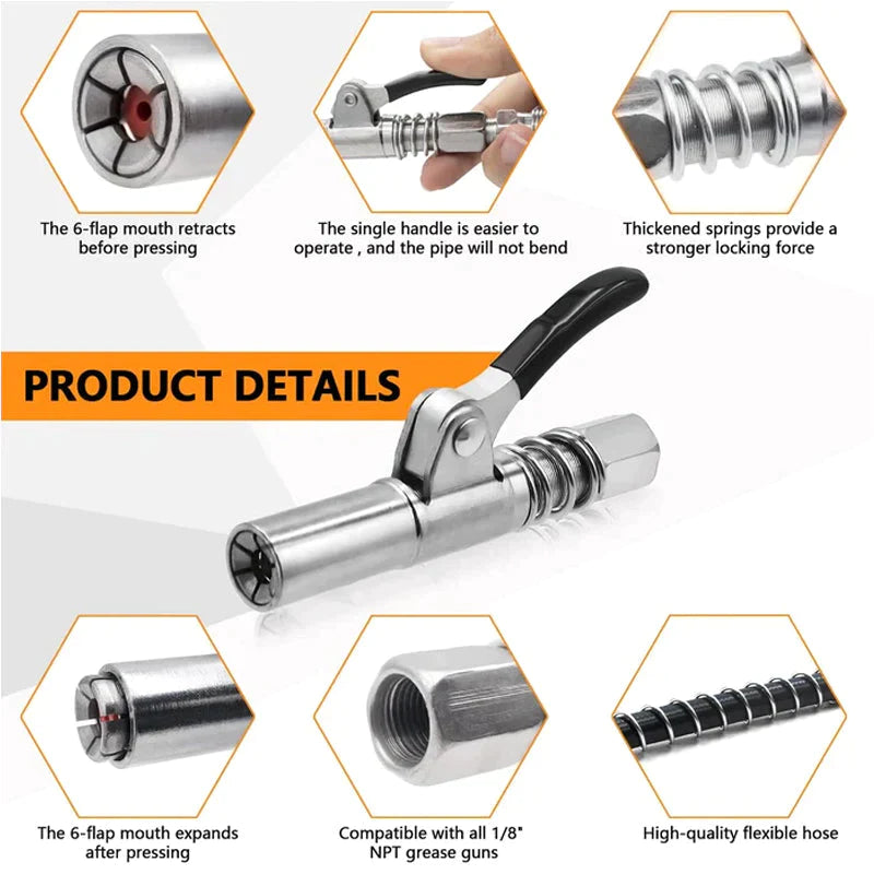 🎁Hot Sale🎁Strong Lock on Grease Couplers