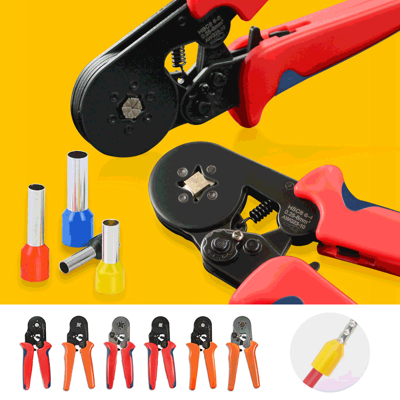 Ratchet Tubular Terminal Wire Crimpers Set