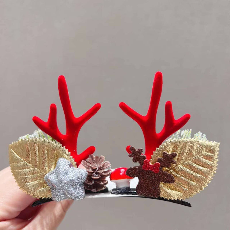 Reindeer Antlers Xmas Hair Clip