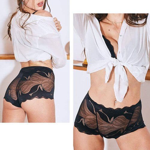 Women Embroidery Lace Panties