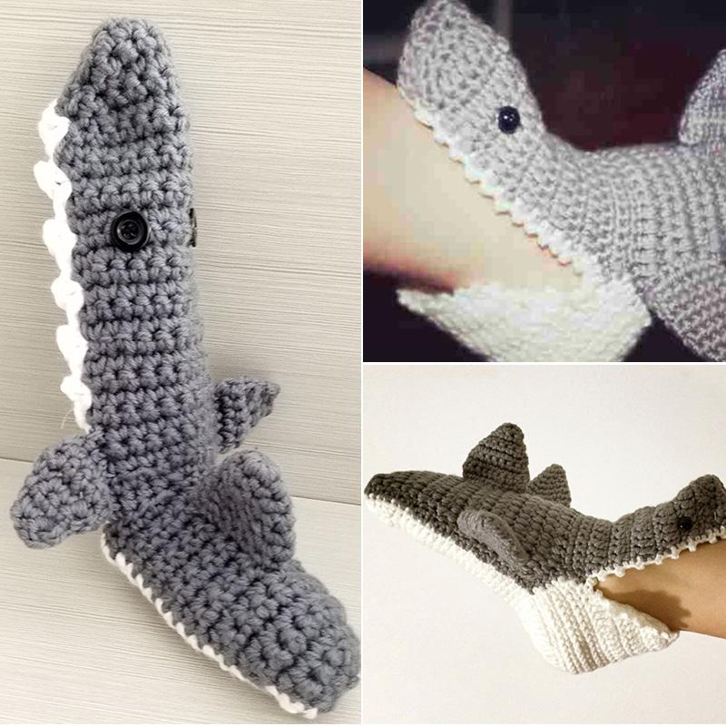 Knitted Shark Socks